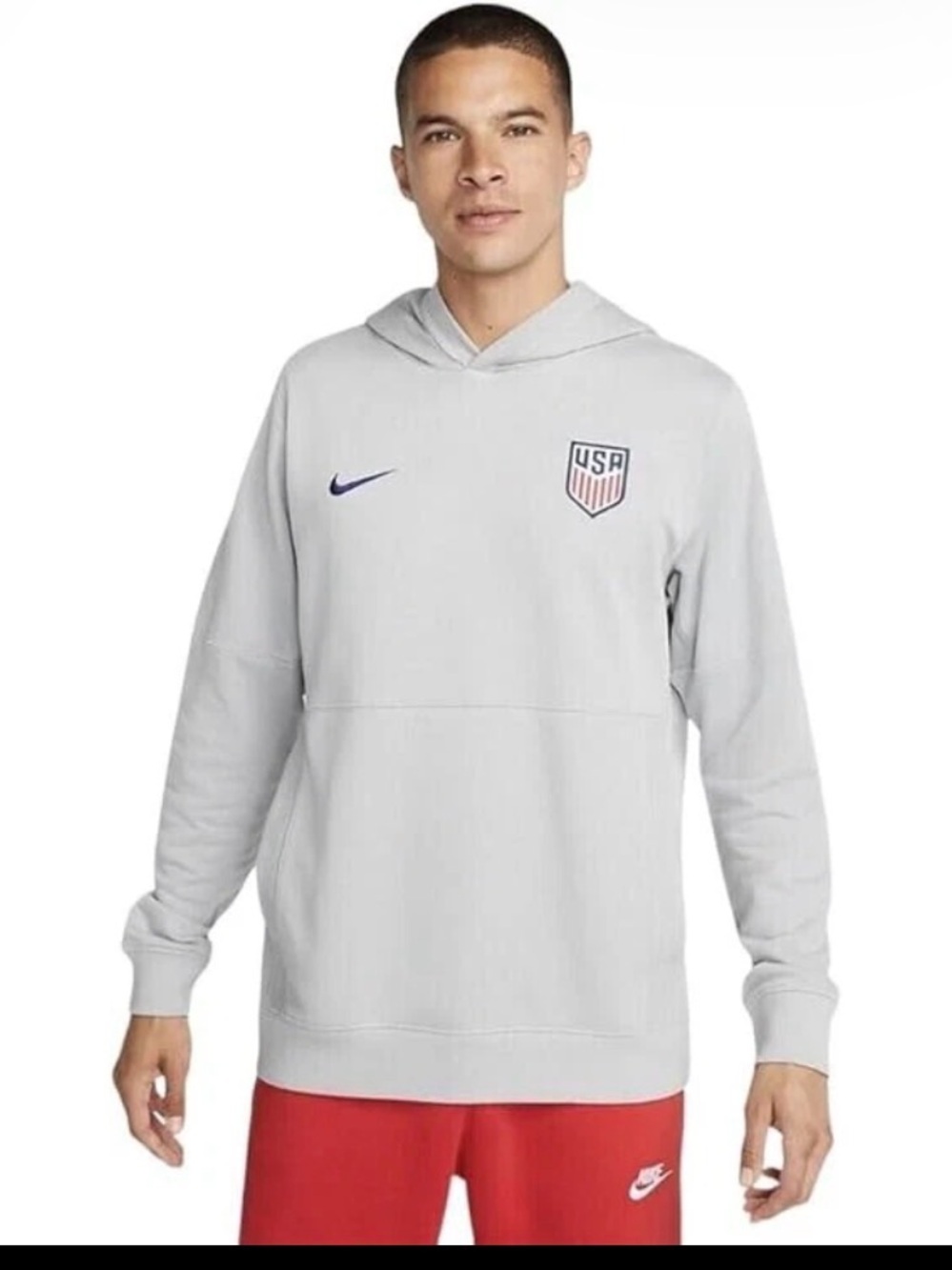 Nike USMNT Soccer Gray Pullover Hoodie